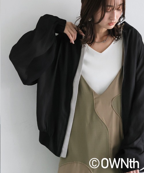 antiqua(アンティカ)の「シアーブルゾン(ブルゾン・レディース・ブラック/グレー・ONESIZE)」の18枚目の写真