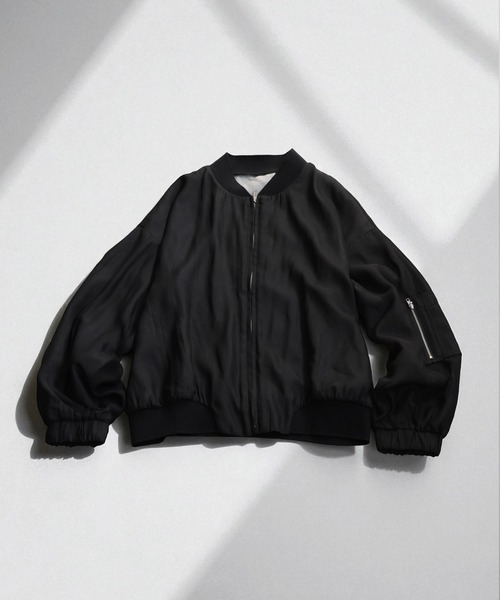 antiqua(アンティカ)の「シアーブルゾン(ブルゾン・レディース・ブラック/グレー・ONESIZE)」の7枚目の写真
