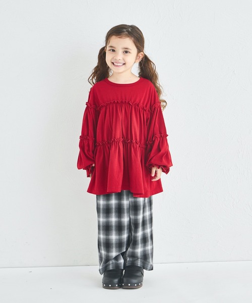 pairmanon（ペアマノン）の「【セットアップ着用可能】ユニセックス オンブレチェックパンツ（その他パンツ・キッズ・ブラック/ブラウン・120/130/140/150/90/100/110）」の5枚目の写真