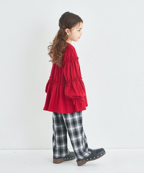 pairmanon（ペアマノン）の「【セットアップ着用可能】ユニセックス オンブレチェックパンツ（その他パンツ・キッズ・ブラック/ブラウン・120/130/140/150/90/100/110）」の6枚目の写真