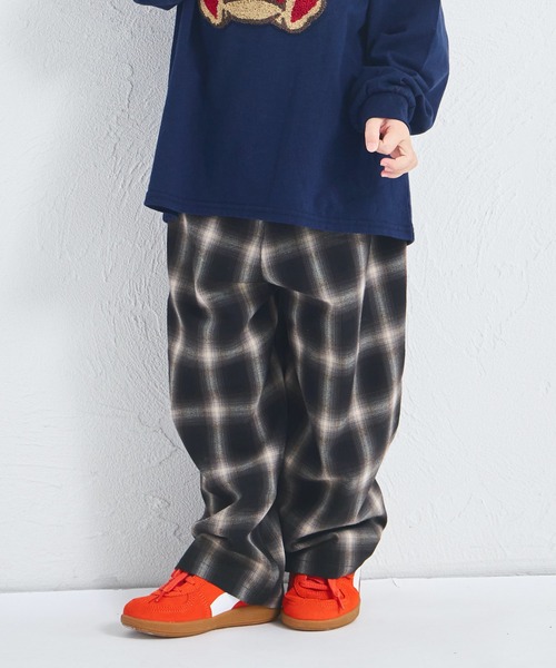 pairmanon（ペアマノン）の「【セットアップ着用可能】ユニセックス オンブレチェックパンツ（その他パンツ・キッズ・ブラック/ブラウン・120/130/140/150/90/100/110）」の7枚目の写真