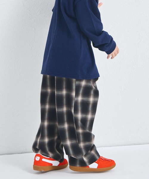 pairmanon（ペアマノン）の「【セットアップ着用可能】ユニセックス オンブレチェックパンツ（その他パンツ・キッズ・ブラック/ブラウン・120/130/140/150/90/100/110）」の9枚目の写真