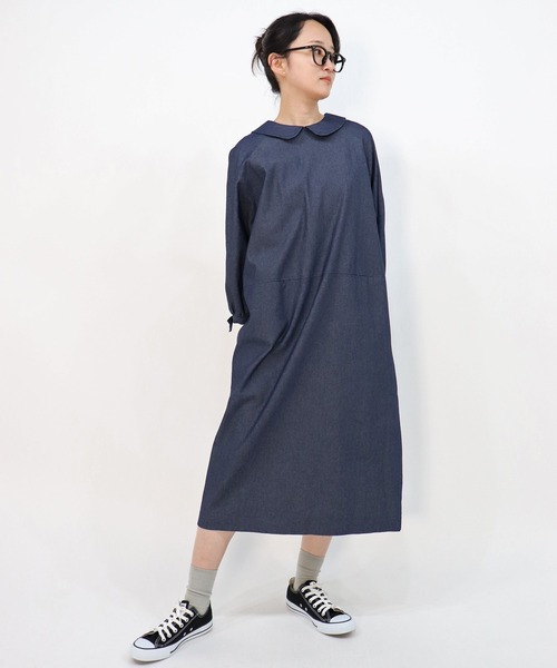 セール】こなれた丸衿ワンピース【ワンピース】（ワンピース）｜haupia