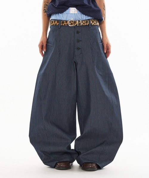 【早い者勝ち】WISH FOR EVER バギーパンツ WISH FOR EVER スラックス 「新色追加」ASSORT CROSS TUCK BAGGY