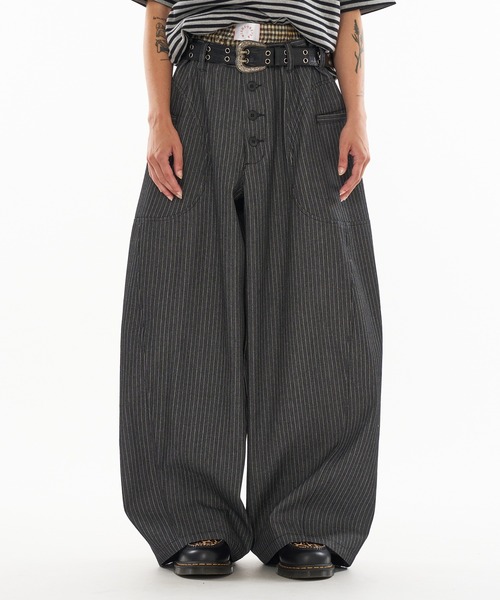 セール】ASSORT SIDE SWITCH BAGGY CURVE PANTS / アソート