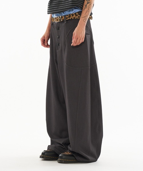 ［完売品］ASSORT CROSS TUCK BAGGY PANTS 新色追加】ASSORT CROSS TUCK BAGGY PANTS / アソートクロス