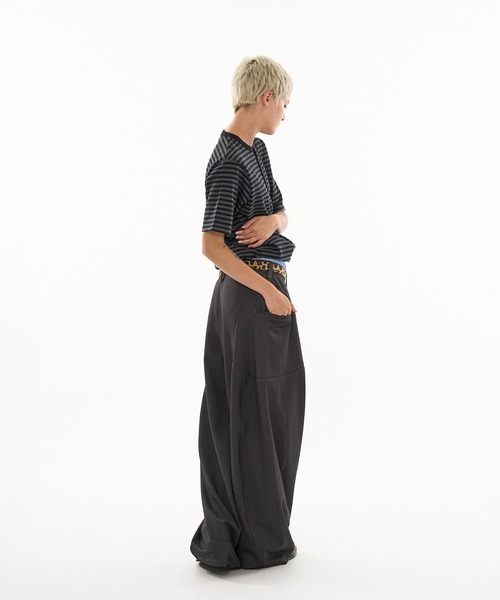 WISH FOR EVER バギーパンツ WISH FOR EVER パンツ ASSORT CROSS TUCK BAGGY SHORTS