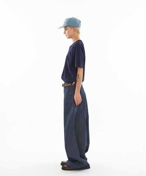 WISH FOR EVER バギーパンツ WISH FOR EVER パンツ ASSORT CROSS TUCK BAGGY SHORTS