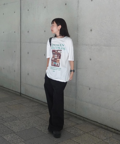 TEEN BOOP（ティーンブープ）の「VintageレコードTee（Tシャツ/カットソー・レディース・ブルー/チャコールグレー/ホワイト・FREE）」の19枚目の写真