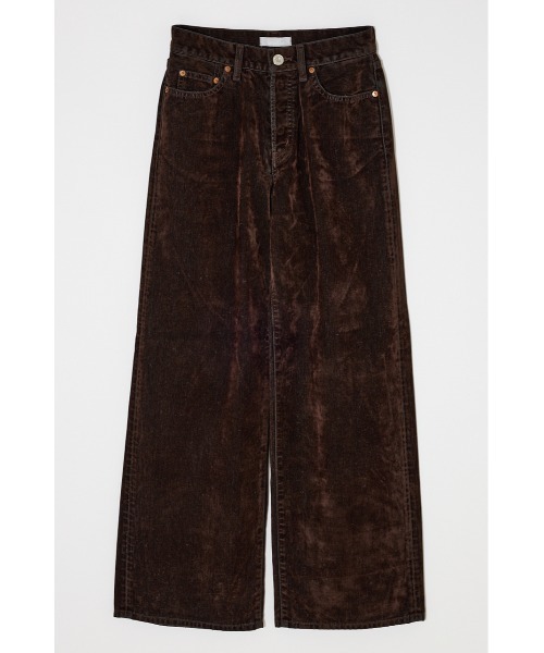 MOUSSY(マウジー)の「【セットアップ対応】MIDRISE CORDUROY BAGGY(デニムパンツ・レディース・ダークブラウン/ベージュ/カーキ・1/2/0)」の2枚目の写真