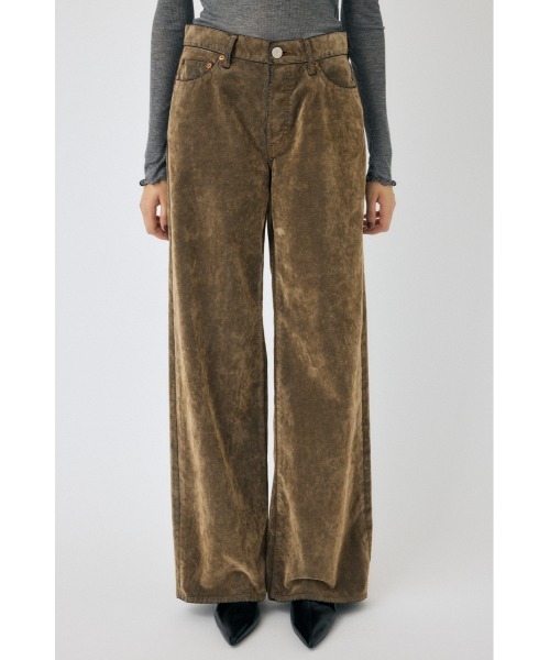 MOUSSY(マウジー)の「【セットアップ対応】MIDRISE CORDUROY BAGGY(デニムパンツ・レディース・ダークブラウン/ベージュ/カーキ・1/2/0)」の4枚目の写真