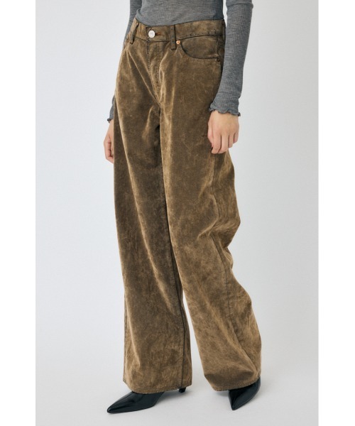MOUSSY(マウジー)の「【セットアップ対応】MIDRISE CORDUROY BAGGY(デニムパンツ・レディース・ダークブラウン/ベージュ/カーキ・1/2/0)」の9枚目の写真