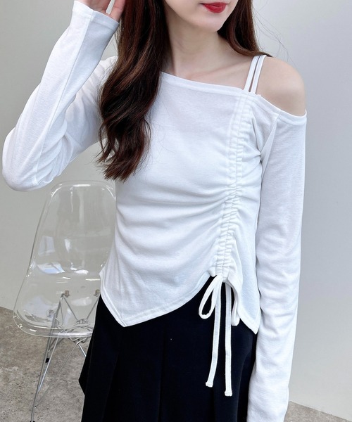 INGNI(イング)の「【WEB限定】アシメドロストカットソー(Tシャツ/カットソー・レディース・オフホワイト/ブラック/グレー・M)」の17枚目の写真