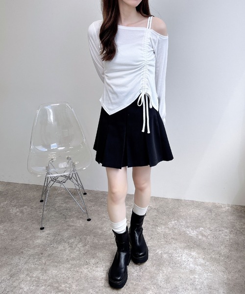 INGNI(イング)の「【WEB限定】アシメドロストカットソー(Tシャツ/カットソー・レディース・オフホワイト/ブラック/グレー・M)」の14枚目の写真