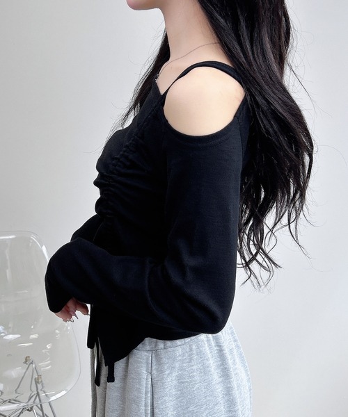 INGNI(イング)の「【WEB限定】アシメドロストカットソー(Tシャツ/カットソー・レディース・オフホワイト/ブラック/グレー・M)」の11枚目の写真