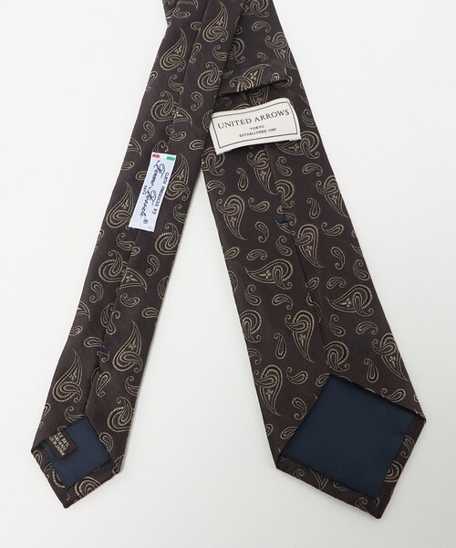 UNITED ARROWS（ユナイテッドアローズ）の「ブラウン ペイズリー ジャガード ネクタイ（ネクタイ・メンズ・ダークブラウン・FREE）」の3枚目の写真