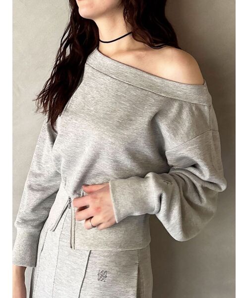 セール】ウエストZIPラメスウェットプルオーバー（スウェット