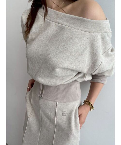 セール】ウエストZIPラメスウェットプルオーバー（スウェット