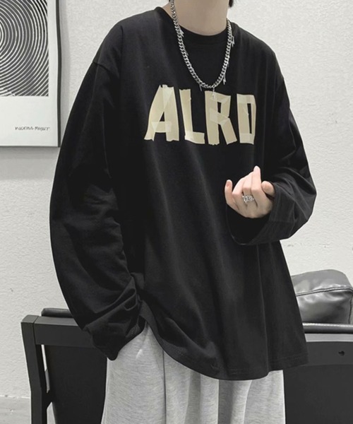 セール】サロンルーズシルエットプリントロングTシャツ（Tシャツ
