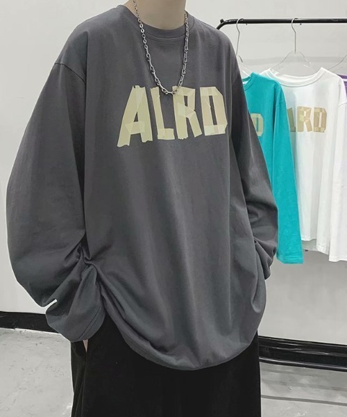 セール】サロンルーズシルエットプリントロングTシャツ（Tシャツ