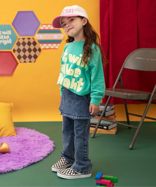 BREEZE(ブリーズ)の「Im Jelly!ケミカルデニムスカート&パンツ セット(デニムパンツ・キッズ・インディゴブルー・90/100/110/120/130/140)」の4枚目の写真