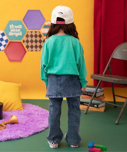 BREEZE(ブリーズ)の「Im Jelly!ケミカルデニムスカート&パンツ セット(デニムパンツ・キッズ・インディゴブルー・90/100/110/120/130/140)」の5枚目の写真