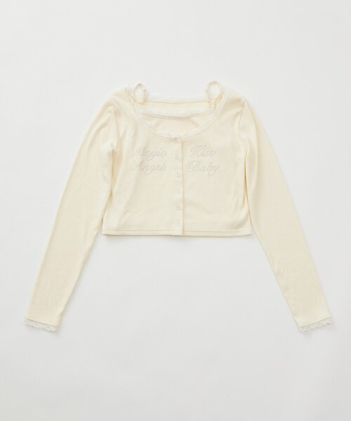mline（エムライン）の「[mline]レース ストーンキャミSET（Tシャツ/カットソー・レディース・ネイビー/グレー/ブルー/アイボリー・FREE）」の22枚目の写真
