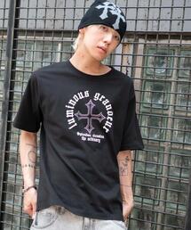 WEGO/ラインストーンルーズネックT