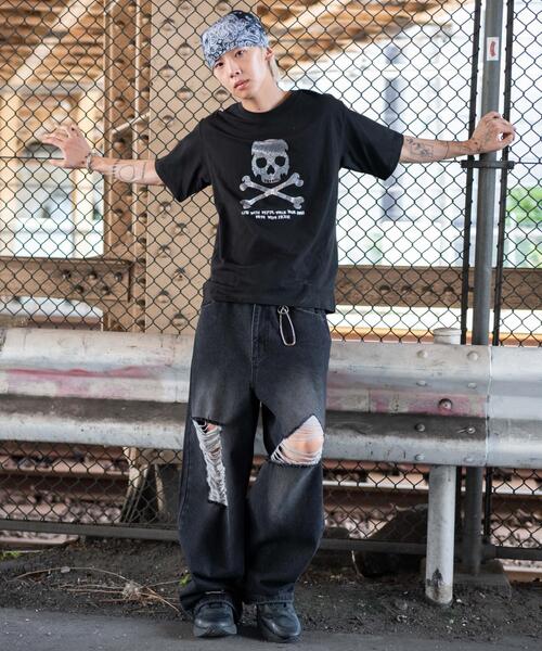 WEGO（ウィゴー）の「WEGO/ラインストーンルーズネックT（Tシャツ/カットソー・メンズ・その他2/その他1・LARGE/MEDIUM）」の3枚目の写真