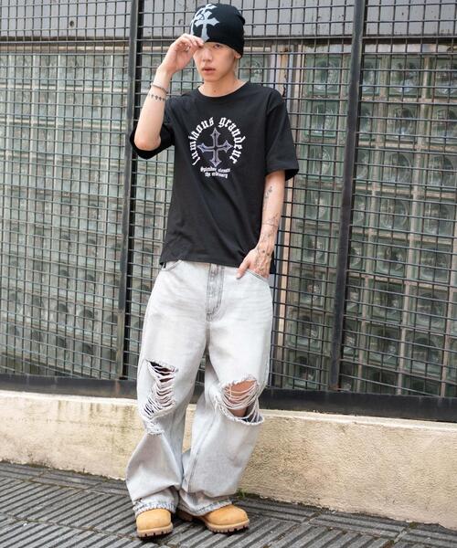 WEGO（ウィゴー）の「WEGO/ラインストーンルーズネックT（Tシャツ/カットソー・メンズ・その他2/その他1・LARGE/MEDIUM）」の4枚目の写真