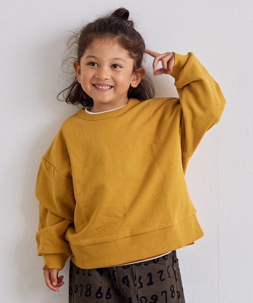 Life Support Products（ライフサポートプロダクツ）の「裏毛ムジトレーナー（スウェット・キッズ・ホワイト系その他/オフホワイト/ブルー/グレー系その他/杢グレー/ピンク/キャメル/グレー系その他2/オレンジ/チャコール・95/90/100/80/110/150/140/130/120）」の8枚目の写真