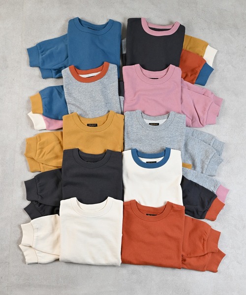 Life Support Products（ライフサポートプロダクツ）の「裏毛ムジトレーナー（スウェット・キッズ・ホワイト系その他/オフホワイト/ブルー/グレー系その他/杢グレー/ピンク/キャメル/グレー系その他2/オレンジ/チャコール・95/90/100/80/110/150/140/130/120）」の11枚目の写真