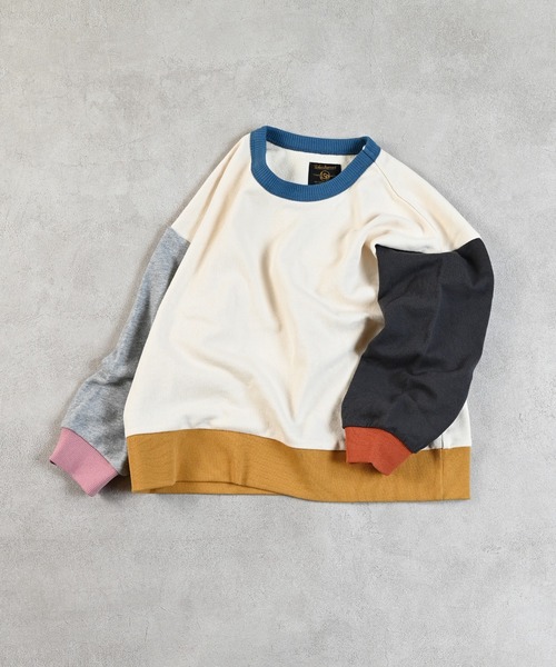Life Support Products（ライフサポートプロダクツ）の「裏毛ムジトレーナー（スウェット・キッズ・ホワイト系その他/オフホワイト/ブルー/グレー系その他/杢グレー/ピンク/キャメル/グレー系その他2/オレンジ/チャコール・95/90/100/80/110/150/140/130/120）」の12枚目の写真