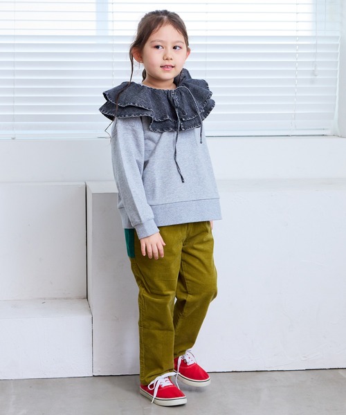 Life Support Products（ライフサポートプロダクツ）の「裏毛ムジトレーナー（スウェット・キッズ・ホワイト系その他/オフホワイト/ブルー/グレー系その他/杢グレー/ピンク/キャメル/グレー系その他2/オレンジ/チャコール・95/90/100/80/110/150/140/130/120）」の20枚目の写真