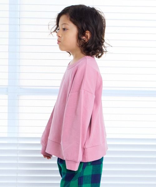 Life Support Products（ライフサポートプロダクツ）の「裏毛ムジトレーナー（スウェット・キッズ・ホワイト系その他/オフホワイト/ブルー/グレー系その他/杢グレー/ピンク/キャメル/グレー系その他2/オレンジ/チャコール・95/90/100/80/110/150/140/130/120）」の17枚目の写真