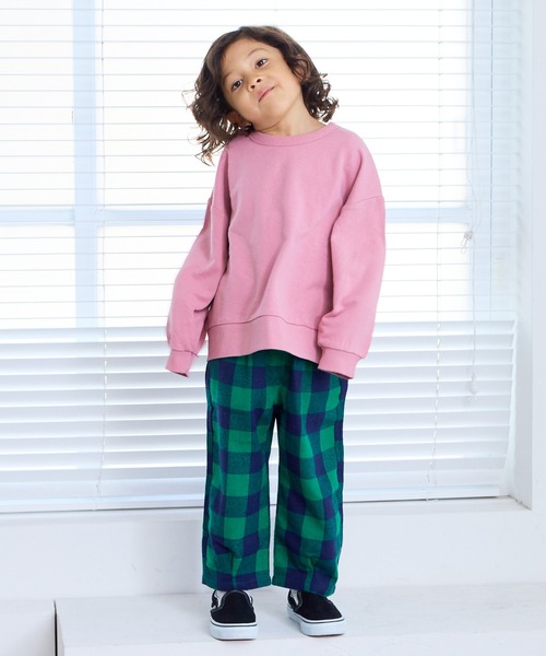 Life Support Products（ライフサポートプロダクツ）の「裏毛ムジトレーナー（スウェット・キッズ・ホワイト系その他/オフホワイト/ブルー/グレー系その他/杢グレー/ピンク/キャメル/グレー系その他2/オレンジ/チャコール・95/90/100/80/110/150/140/130/120）」の18枚目の写真