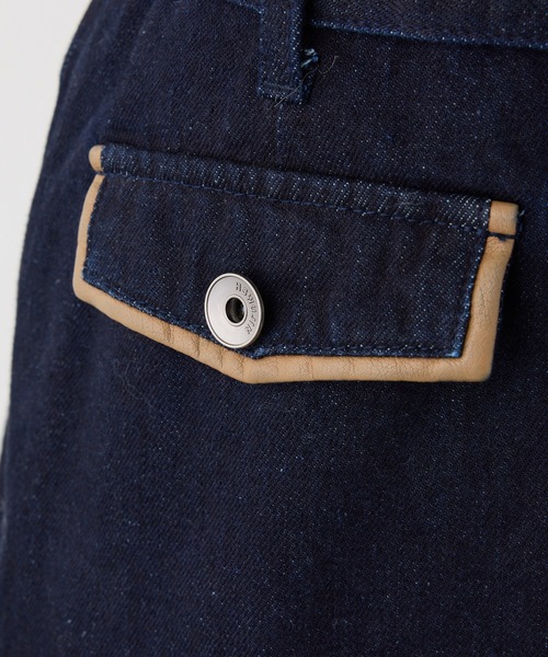 one after another NICE CLAUP(ワンアフターアナザーナイスクラップ)の「【セットアップ対応】ベルト付きパイピングミニスカート(スカート・レディース・ブルー/グレー系その他/ネイビー・FREE)」の8枚目の写真