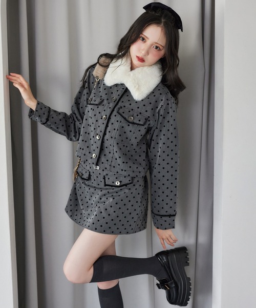 セール】【セットアップ対応】ベルト付きパイピングミニスカート