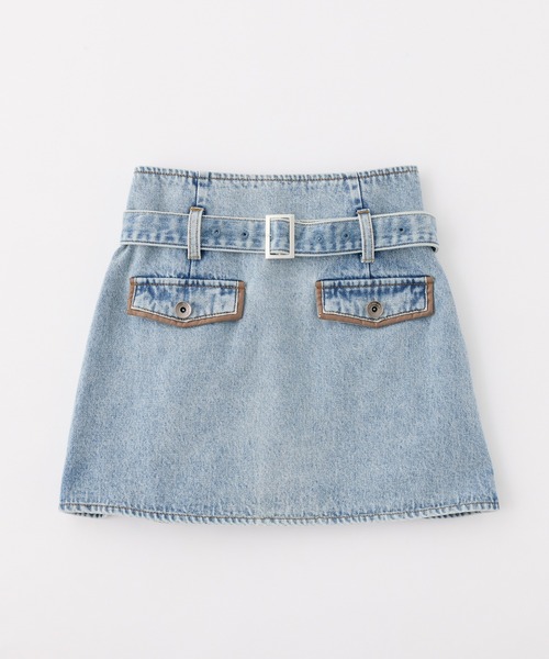 セール】【セットアップ対応】ベルト付きパイピングミニスカート