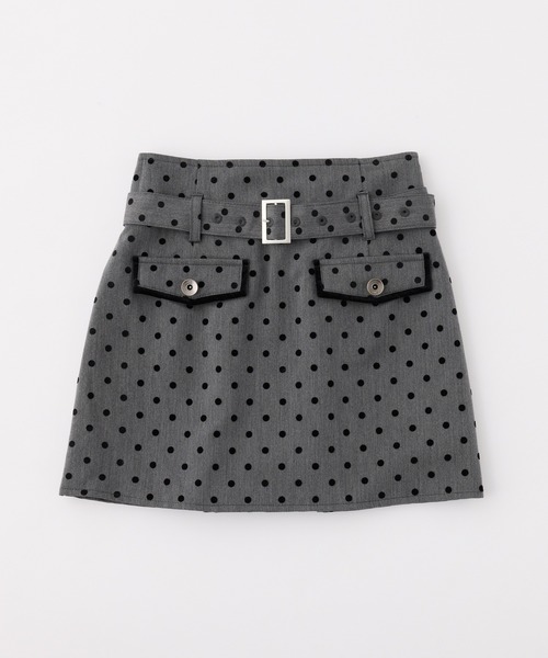 セール】【セットアップ対応】ベルト付きパイピングミニスカート