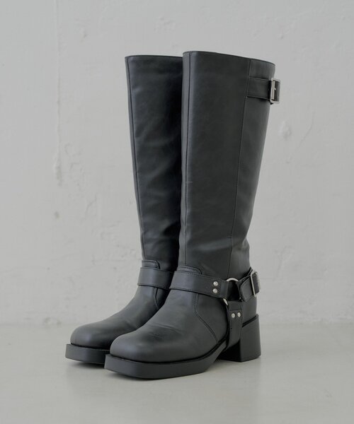 Chico 2way ロング丈エンジニアブーツ グレー 2wayロング丈エンジニアブーツ（ブーツ）｜Chico（チコ）の