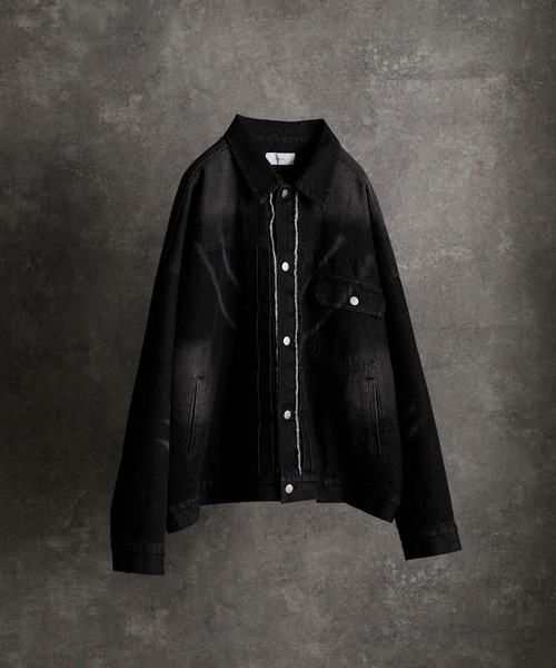 ADRER（アドラー）の「Blast Denim Padded Blouson / ブラストデニムパテッド(中綿)ブルゾン（デニムジャケット・メンズ・ブラック・L/M/S/XS）」の10枚目の写真