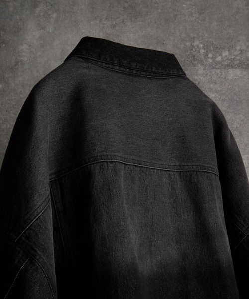 ADRER（アドラー）の「Blast Denim Padded Blouson / ブラストデニムパテッド(中綿)ブルゾン（デニムジャケット・メンズ・ブラック・L/M/S/XS）」の13枚目の写真