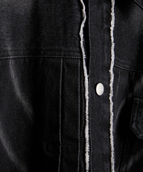 ADRER（アドラー）の「Blast Denim Padded Blouson / ブラストデニムパテッド(中綿)ブルゾン（デニムジャケット・メンズ・ブラック・L/M/S/XS）」の14枚目の写真