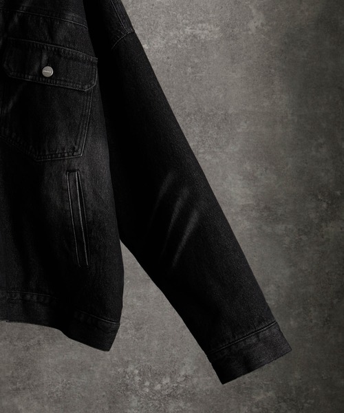 ADRER（アドラー）の「Blast Denim Padded Blouson / ブラストデニムパテッド(中綿)ブルゾン（デニムジャケット・メンズ・ブラック・L/M/S/XS）」の17枚目の写真