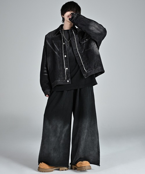 ADRER（アドラー）の「Blast Denim Padded Blouson / ブラストデニムパテッド(中綿)ブルゾン（デニムジャケット・メンズ・ブラック・L/M/S/XS）」の9枚目の写真