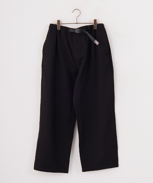 GRAMICCI 黒ワイドパンツ(新品) GRAMICCI パンツ 「日本限定」WOOL LIKE WIDE TAPERED PANT