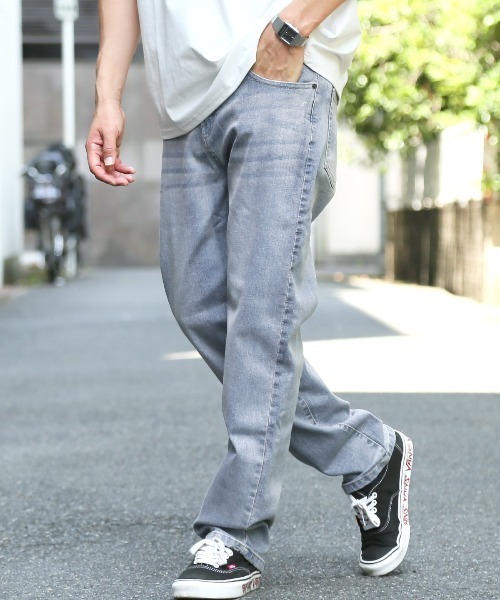LUXSTYLE(ラグスタイル)の「ワイドストレッチデニムパンツ(デニムパンツ・メンズ・インディゴブルー/ブルー系その他/ブラック/ブルー/ブラック系その他・M/L/XL)」の6枚目の写真