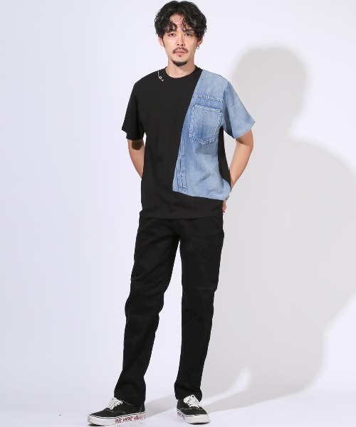 LUXSTYLE(ラグスタイル)の「ワイドストレッチデニムパンツ(デニムパンツ・メンズ・インディゴブルー/ブルー系その他/ブラック/ブルー/ブラック系その他・M/L/XL)」の17枚目の写真