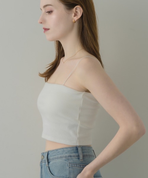 muku（ムク）の「SHORT CAMISOLE/in bra（キャミソール・レディース・アイボリー/ブラック/ホワイト・FREE）」の2枚目の写真